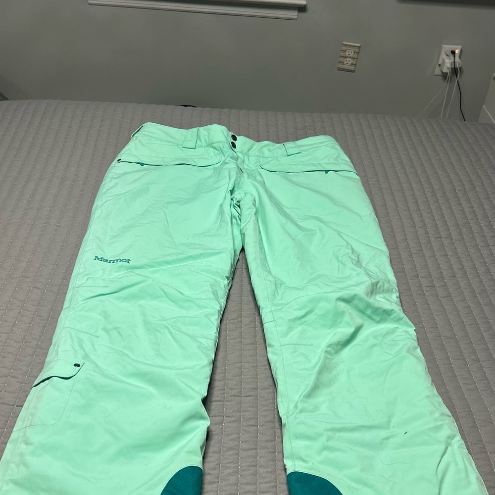 Marmot Light Green Snow Pants